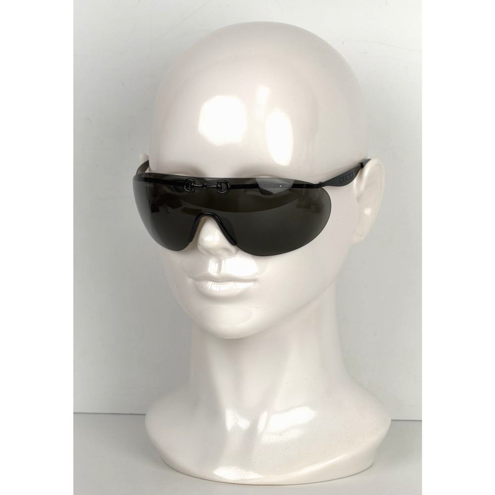 Gucci GG1656S 001 Sunglasses in Black Metal Frame and Grey Tinted Lenses